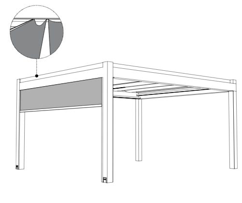 pergola in alluminio Rialto telo scorrevole ...