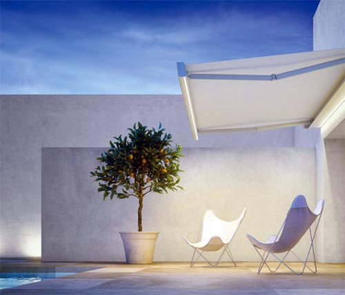 tenda da sole con cassonetto T-Hide bracci estensibili a apertura ...